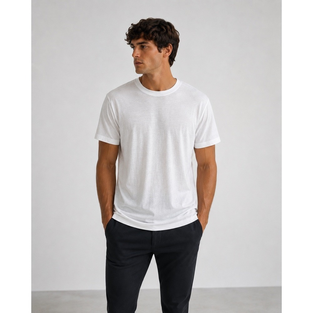 Buck Mason Men's L White Costa Classic Tee 100% Cotton Crewneck T-shirt USA New